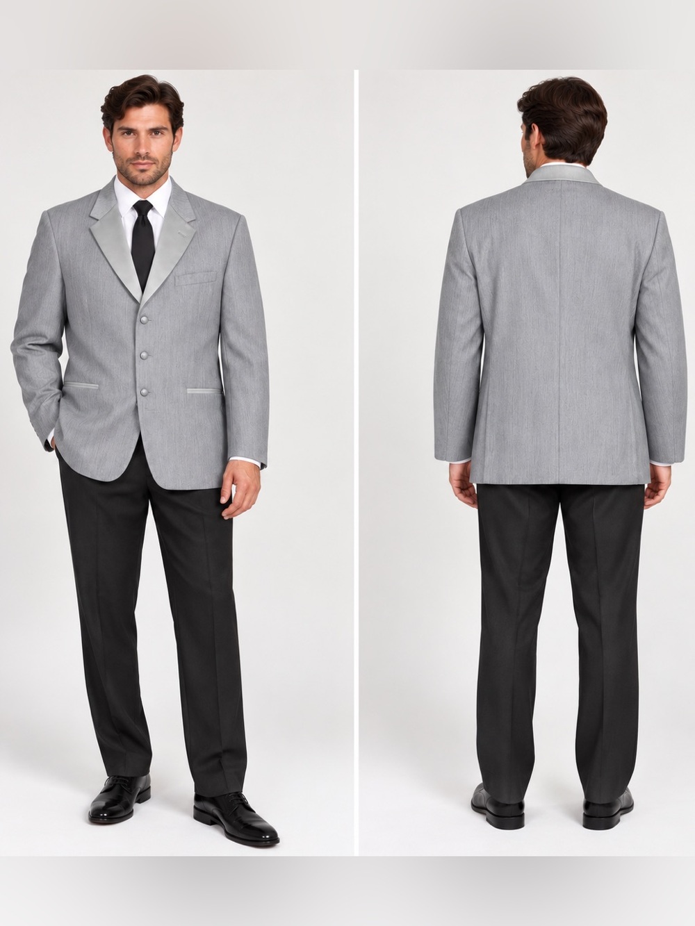 Sz 48 Chaps Ralph Lauren Men Blazer Light Grey Wool Blend Costa Rica